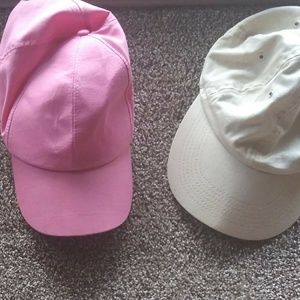 2 caps Pink and Beige